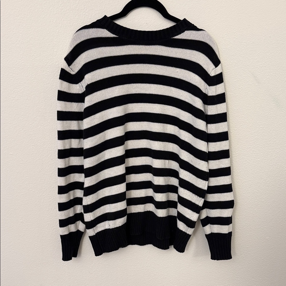 Striped Black and White Striped Sweater